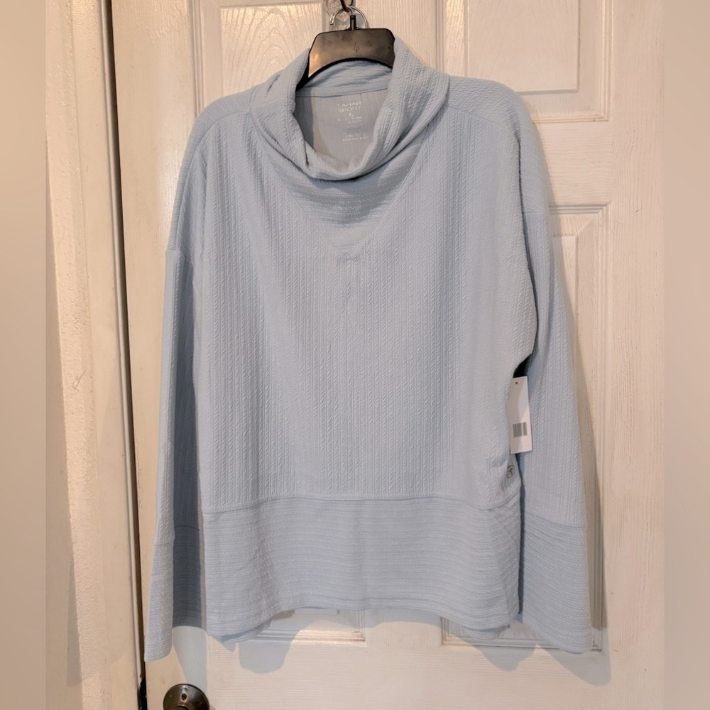 Tahari Sport NWT Cowl Neck Long Sleeve Hi Lo Soft Knit Top
